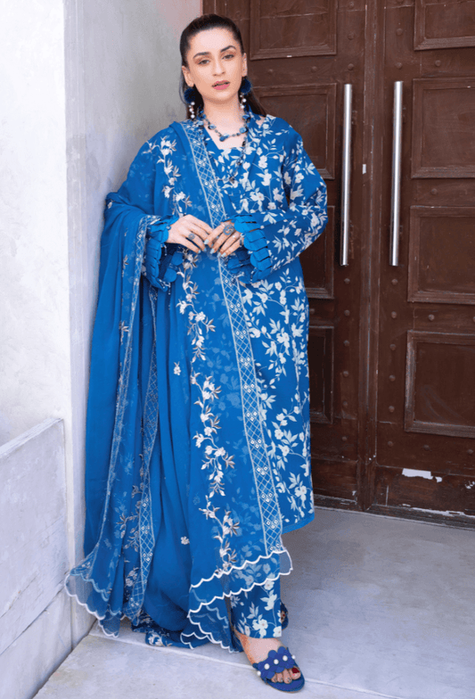 Humdum | Gardenia Lawn 24 | PLG 3 - D09 - Pakistani Designer Dress - by HumDum | Type: Luxury - 100% Original at Saira Sultan