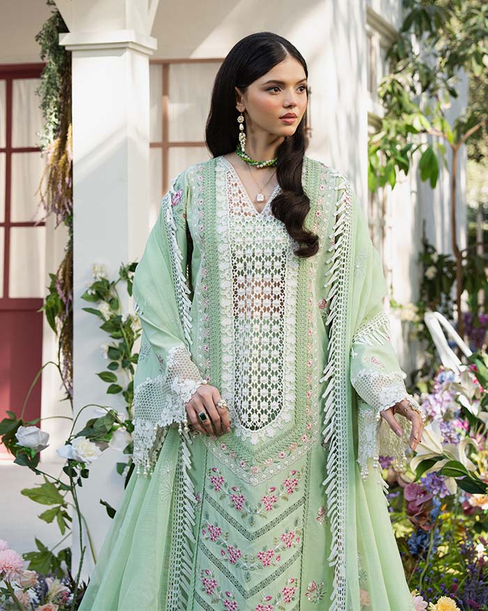 Zevk | Flora Festive Lawn | ROSEMARY M Mint Green Lawn