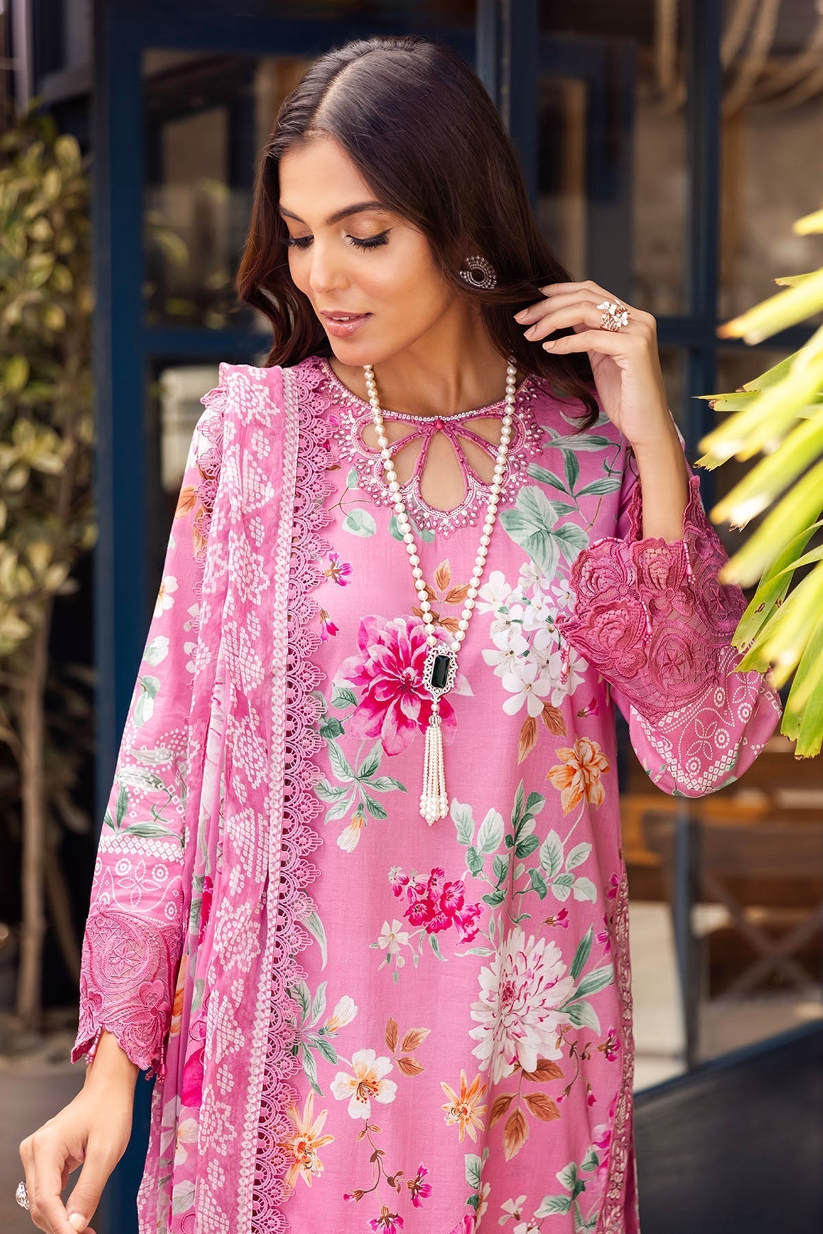 Nureh | Glam Girl Lawn | GL-01 M Pink Lawn