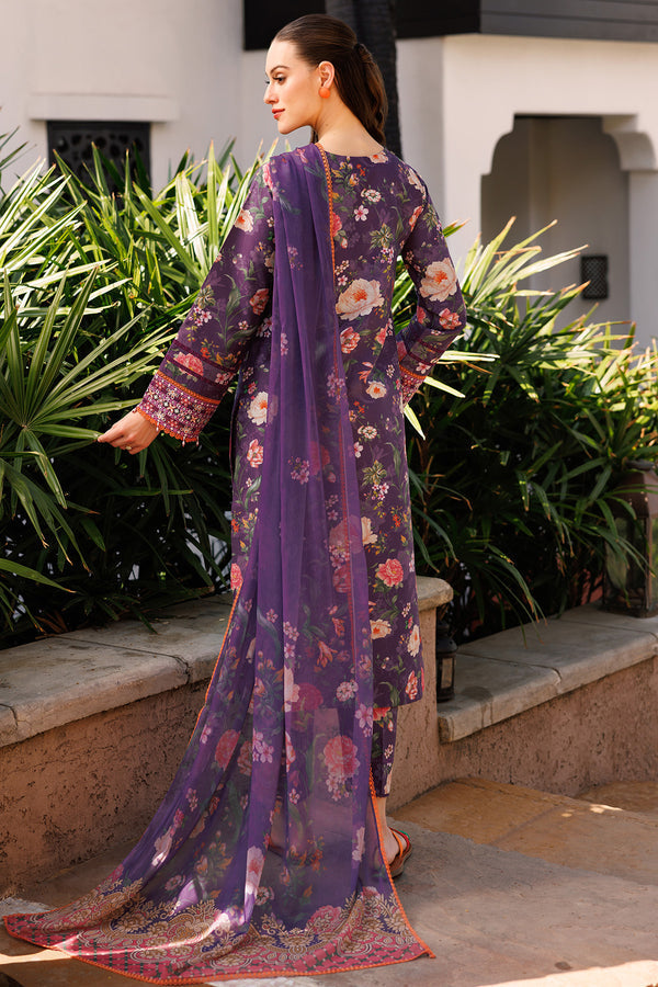 Farasha | Printed Essentials | Majestic Purple S Plum Lawn
