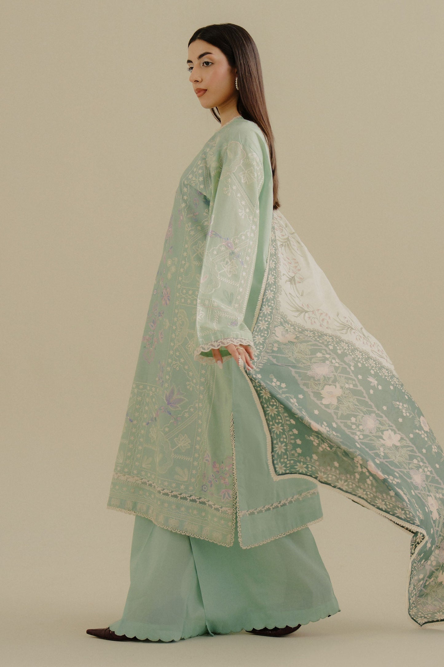 Zara Shahjahan | Coco Lawn 25 | Nyssa-10A S Pastel Mint Lawn