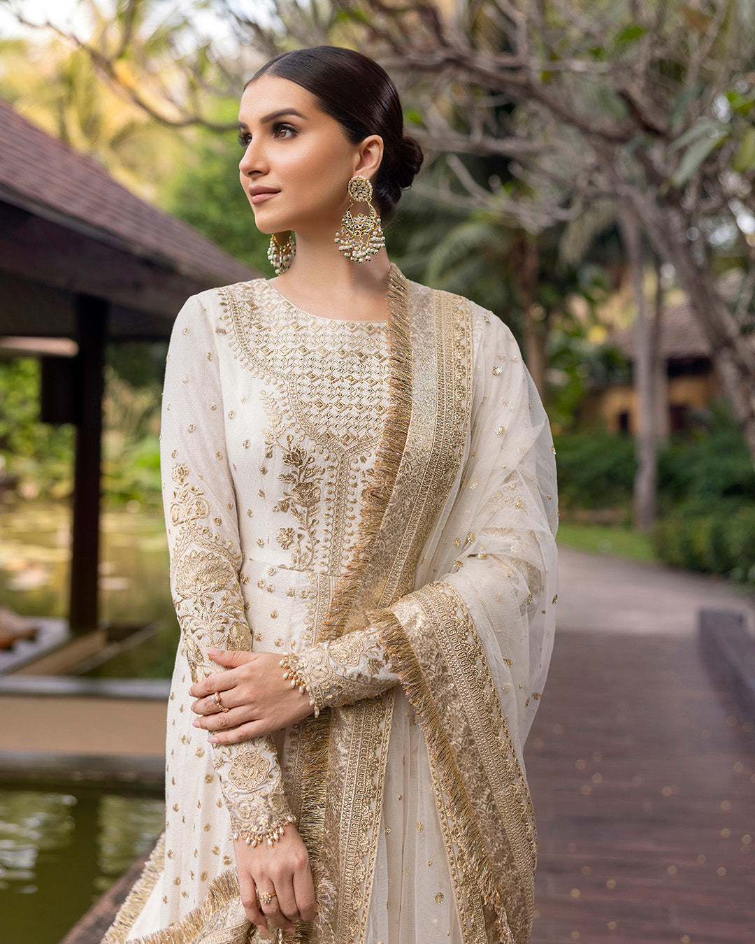 Faiza Saqlain | Zinnia Lawn 25 | Lily XL Off White Lawn