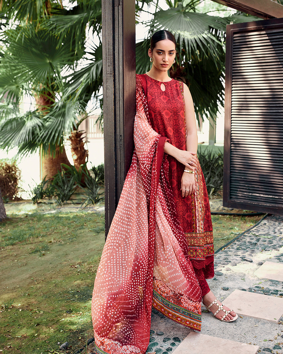 Faiza Saqlain | Carmela Luxury Pret | Gloriana L Red Oak Silk