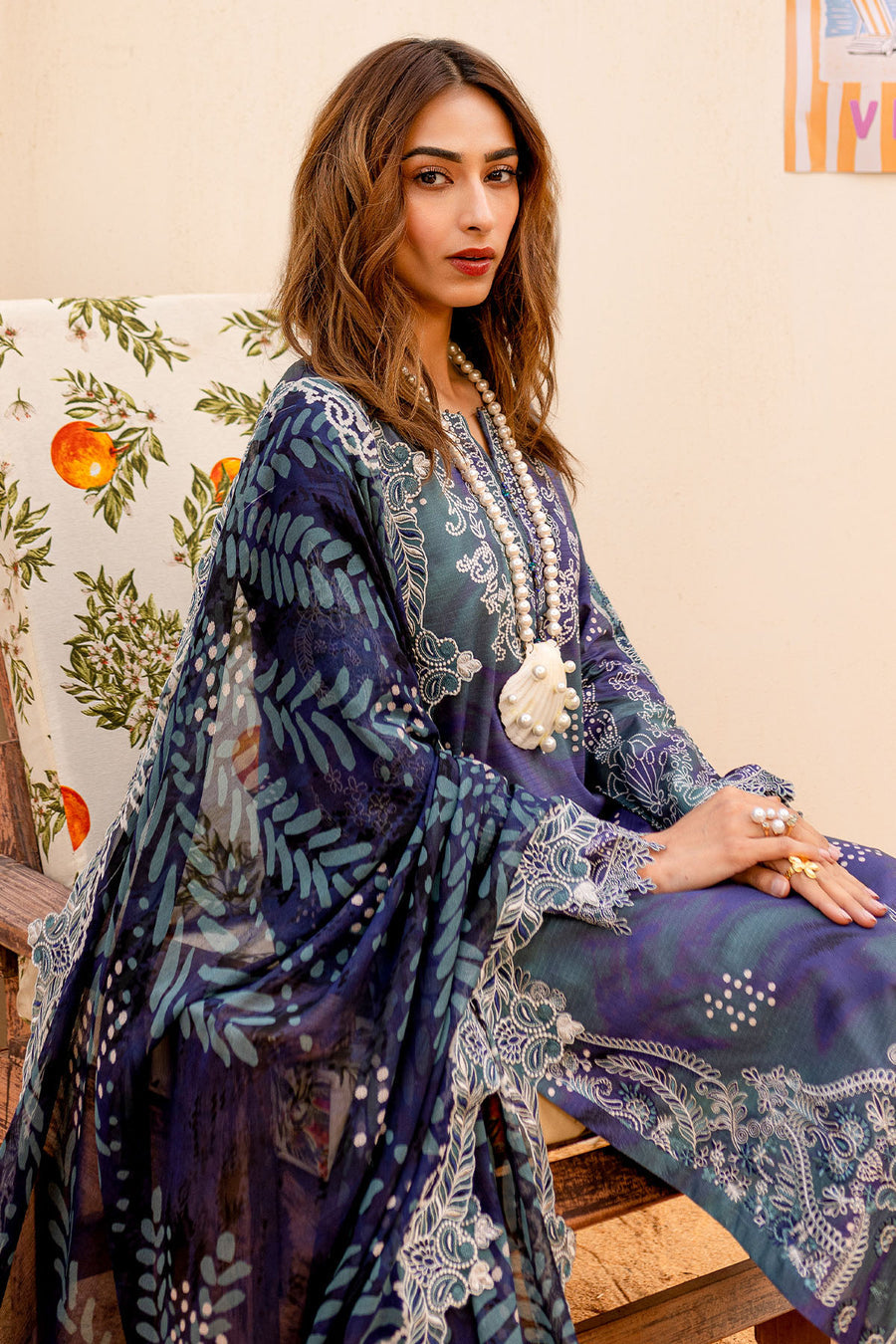 Nureh | Gardenia Lawn 25 | NSG-186 L Blue Gray Lawn