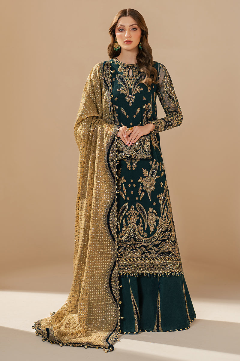Jazmin | Wedding Formals | WF'25-06 XS Deep Teal Green Chiffon