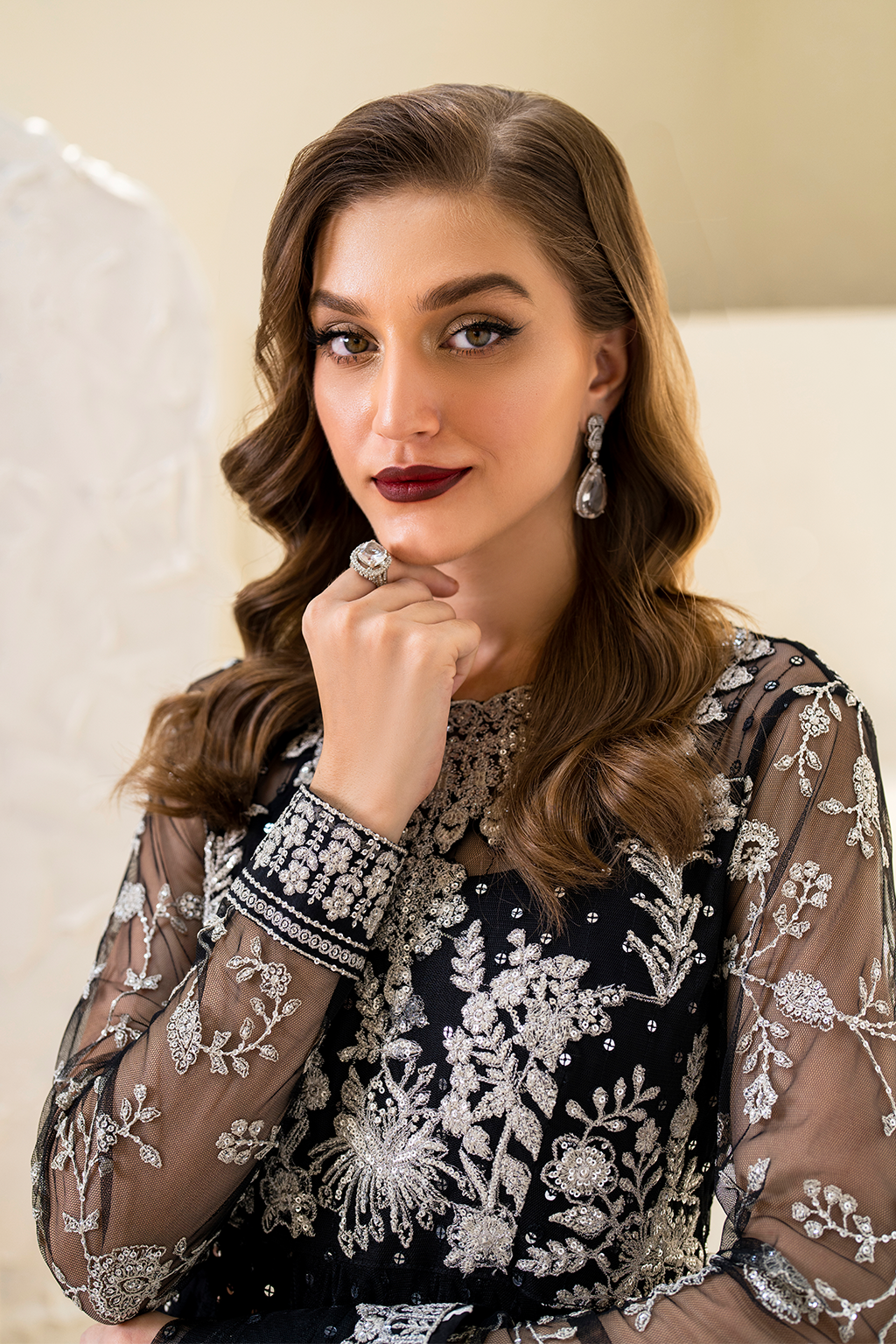 Iznik | Chinnon Chiffon | CC-50 Embroidered Net - Pakistani Designer Dress - by Iznik | Type: Formal - 100% Original at Saira Sultan