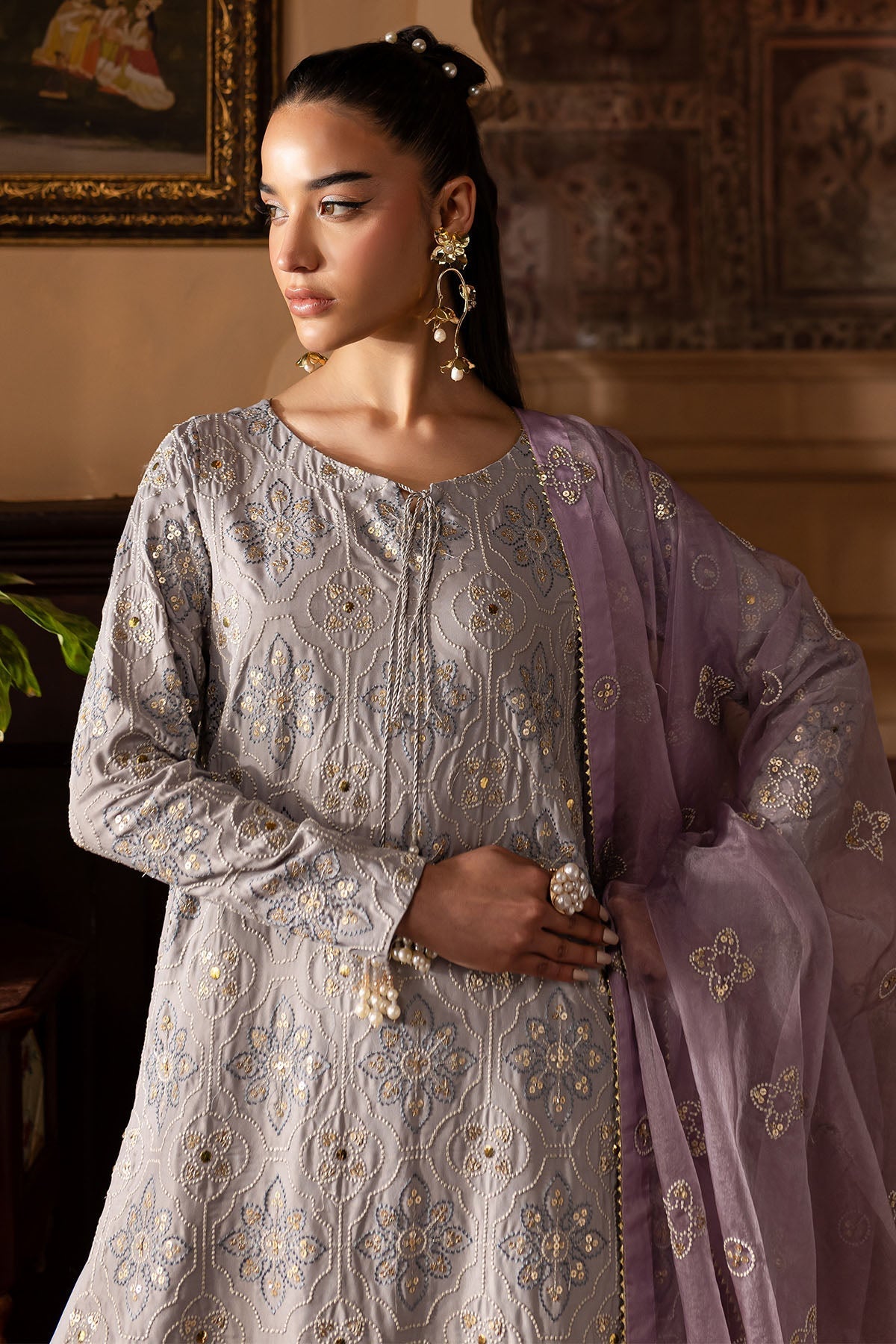 Nureh | Nur Mahal | NE-142 by Nureh - Designer Dress - Type : Ladies Clothes - Available at Saira Sultan - 100% Original