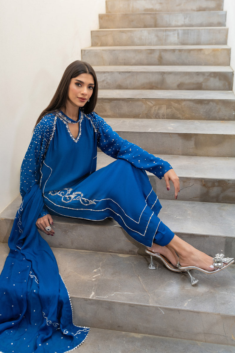 Chic Ophicial | Celenia Pret | Electric Blue L Electric Blue Pure Sheesha Silk