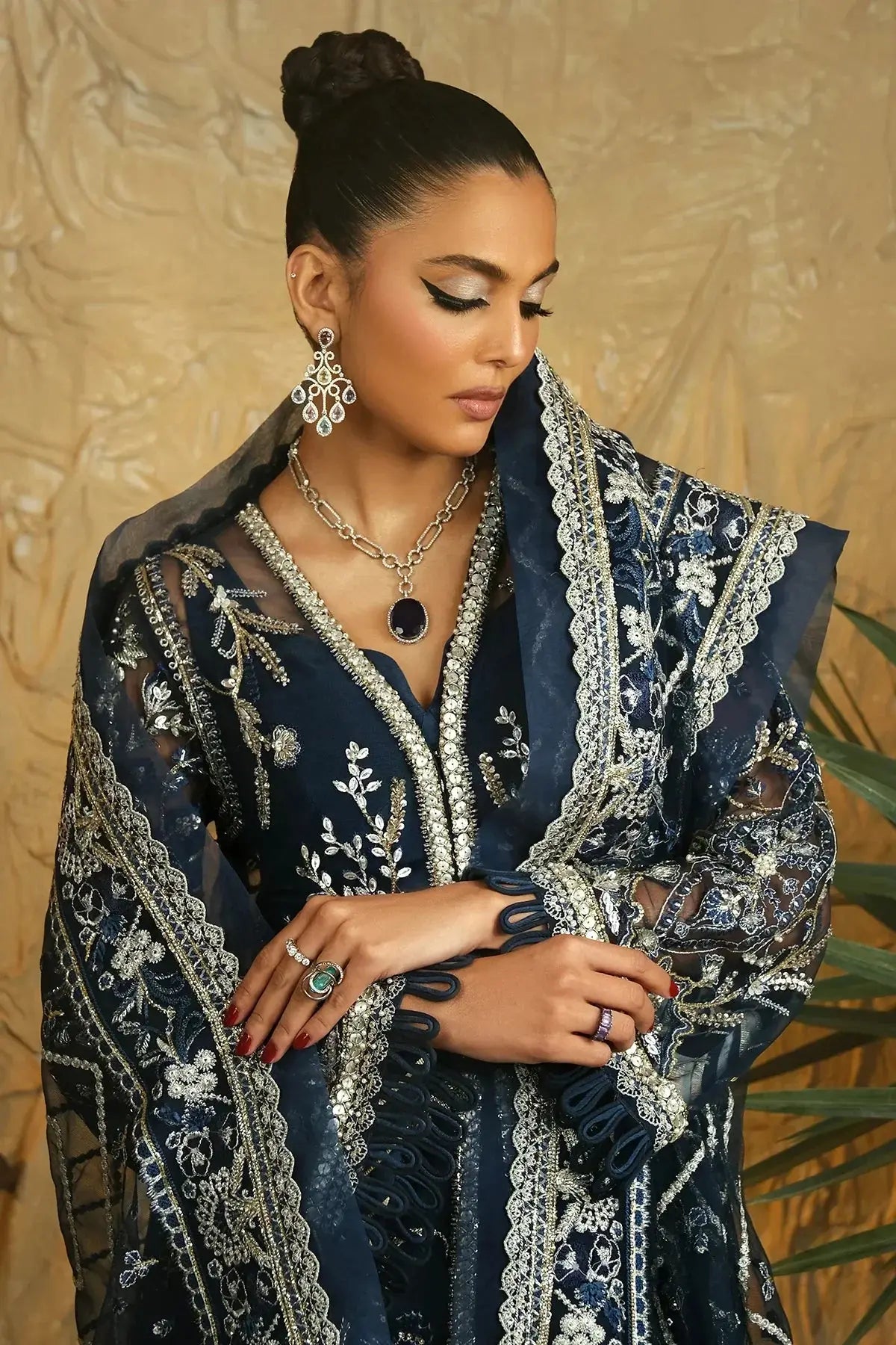 Mina Kashif | Kahani Luxury Formals 23 | Emerald - Pakistani Designer Dress - by Mina Kashif | Type: Formal - 100% Original at Saira Sultan