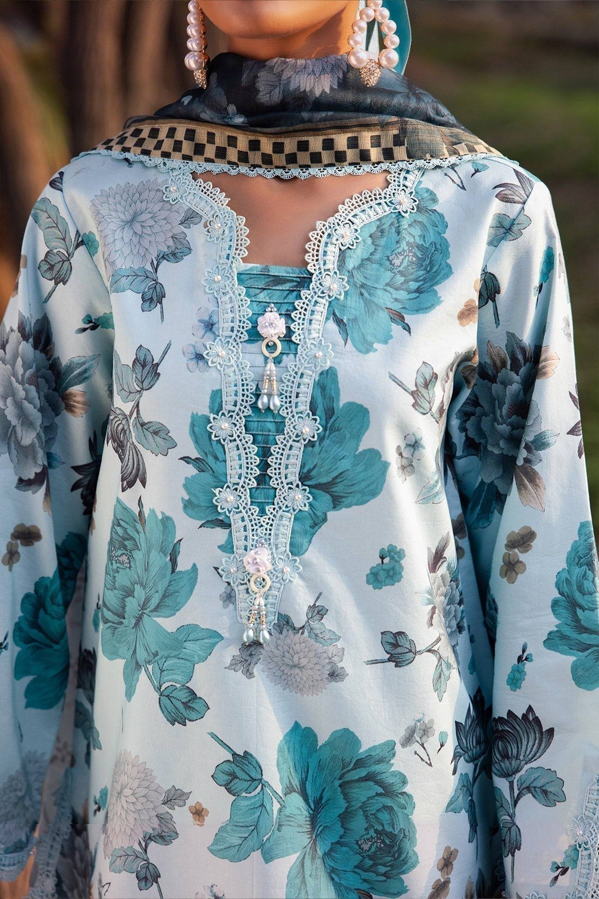Alizeh | Sheen Lawn Prints 24 | BLUET - Pakistani Designer Dress - by Alizeh | Type: Casuals - 100% Original at Saira Sultan