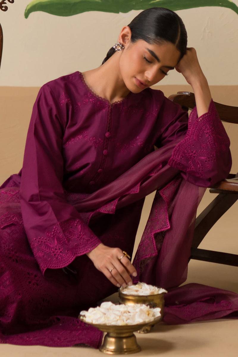 Cross Stitch | Chikankari Lawn Collection | P-07 - Pakistani Designer Dress - by Cross Stitch | Type: Luxury - 100% Original at Saira Sultan