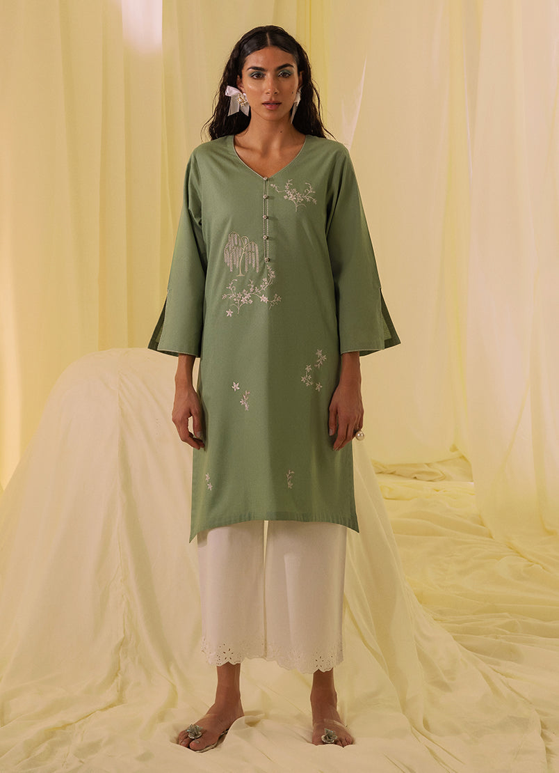 Image | Spring Basics 25 | IJSE-214048-12591 XS Sage Green Jacquard