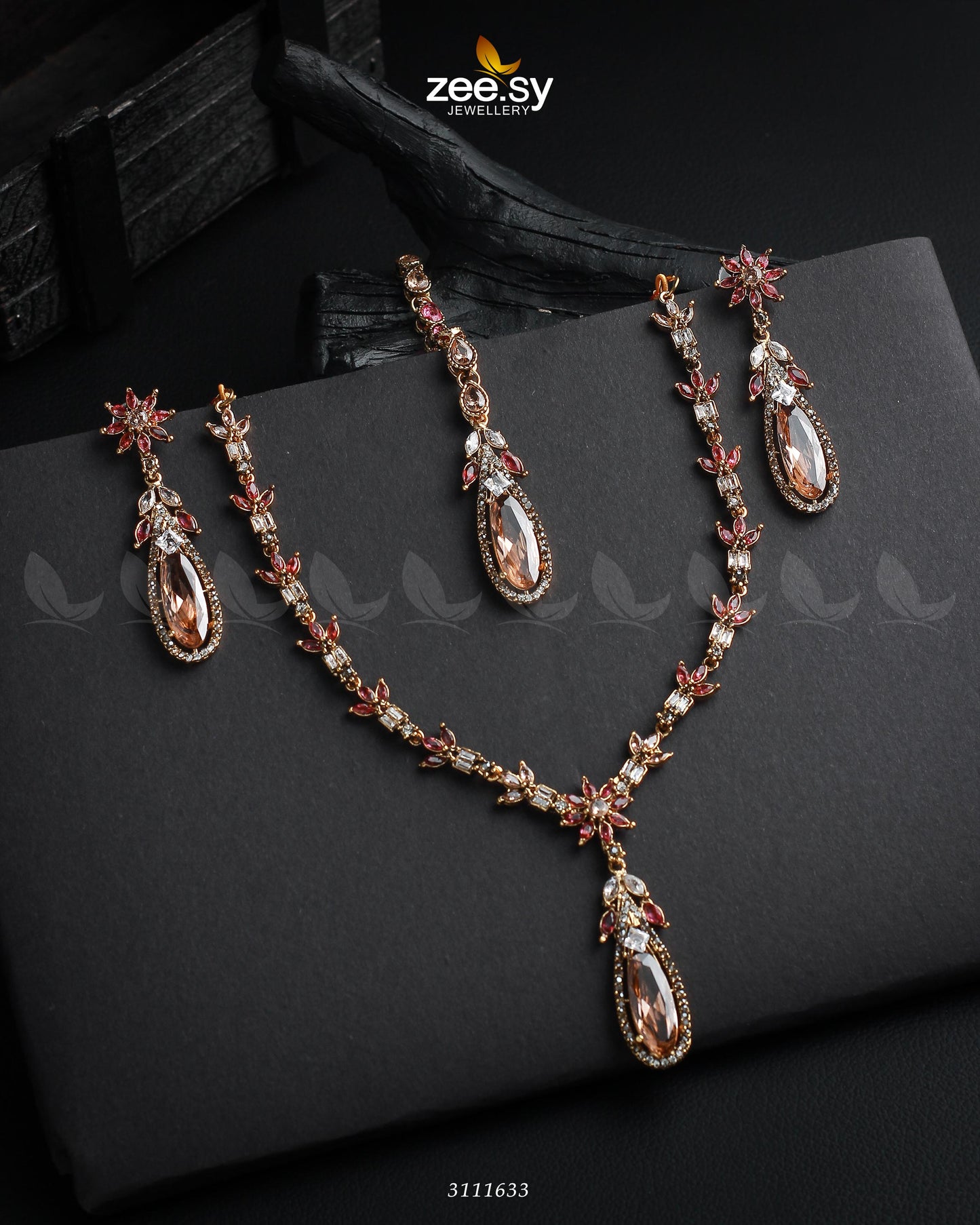 Saba Qamar Necklace Sets Golden Ruby