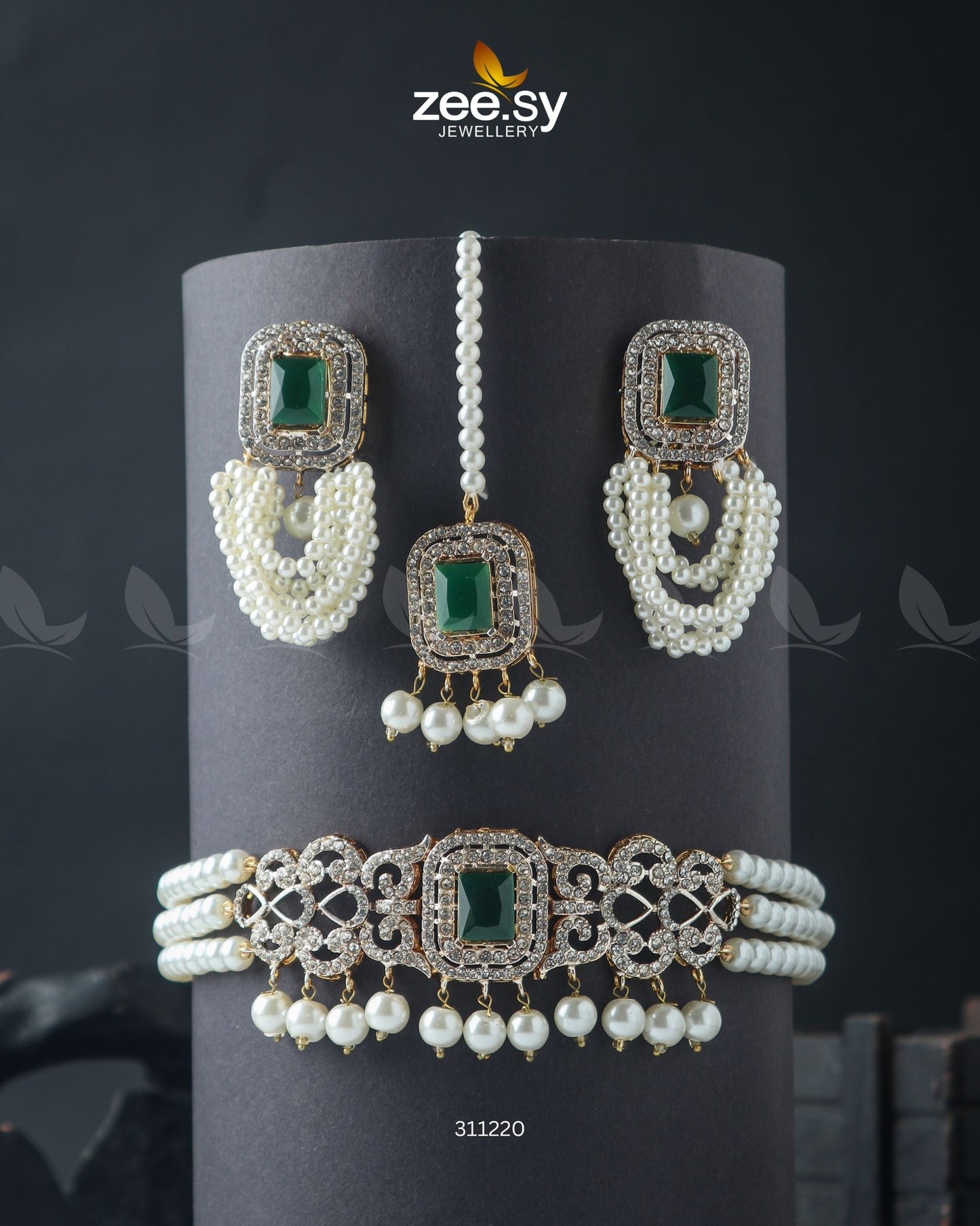 Marasim Choker Necklace Green