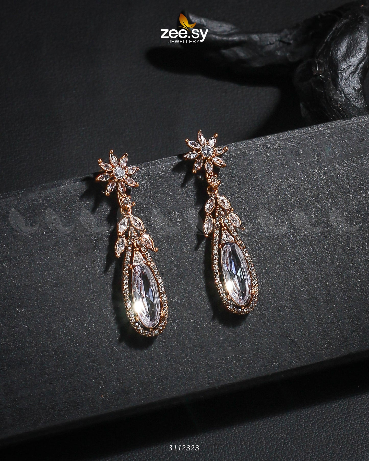Rimsha's Earrings Golden White