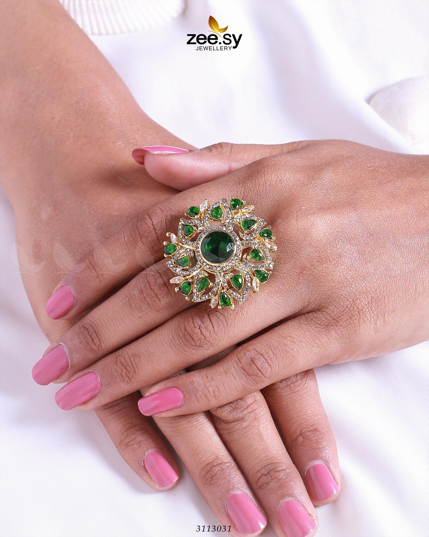 Emma Rings Golden Green