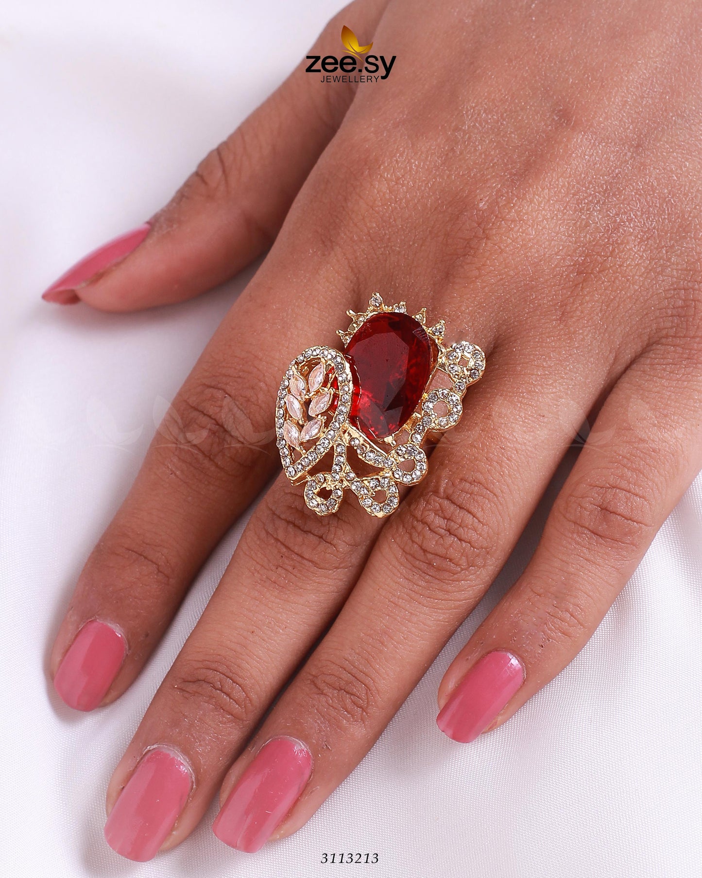Croton Ring Golden Red