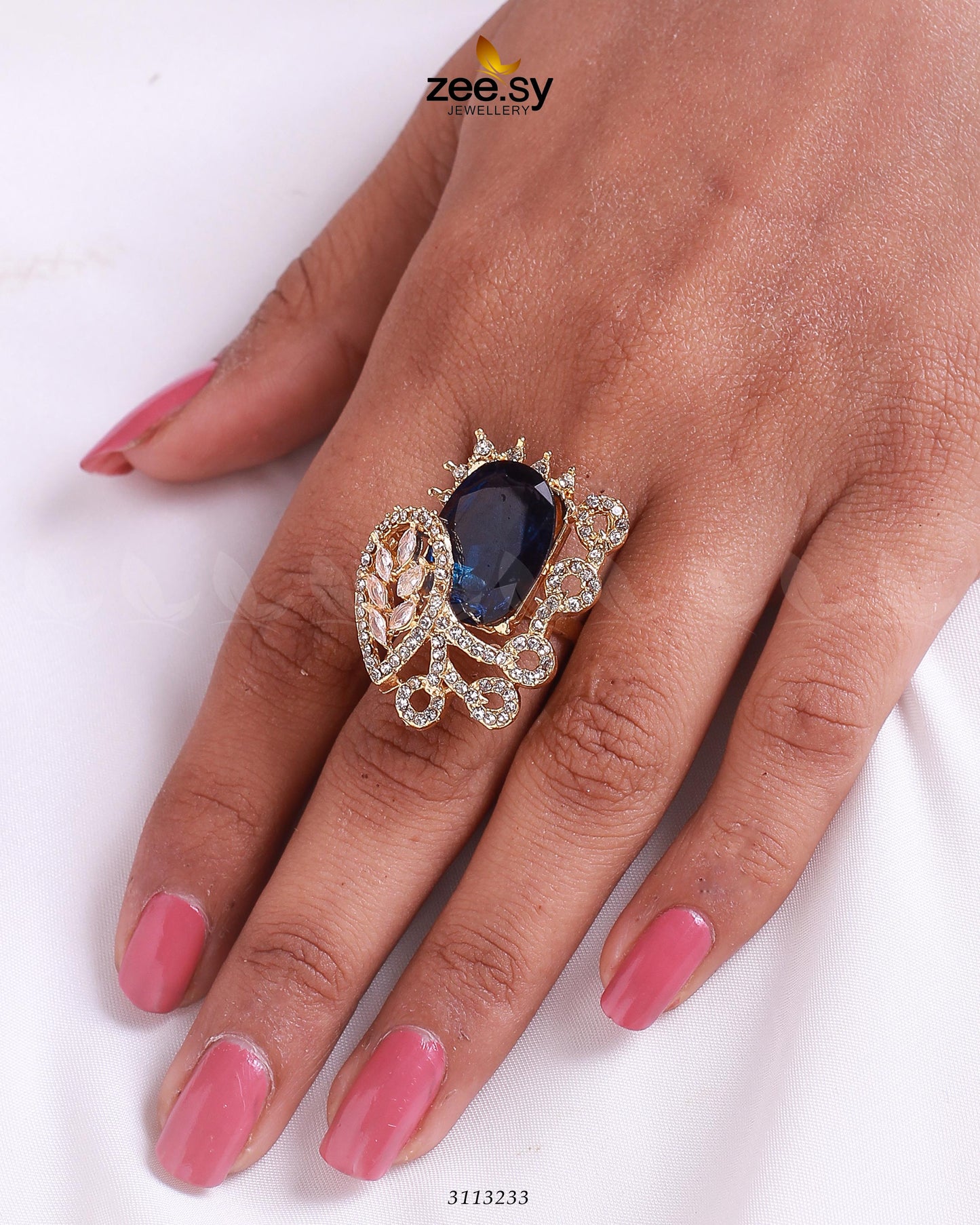 Croton Ring Golden Blue