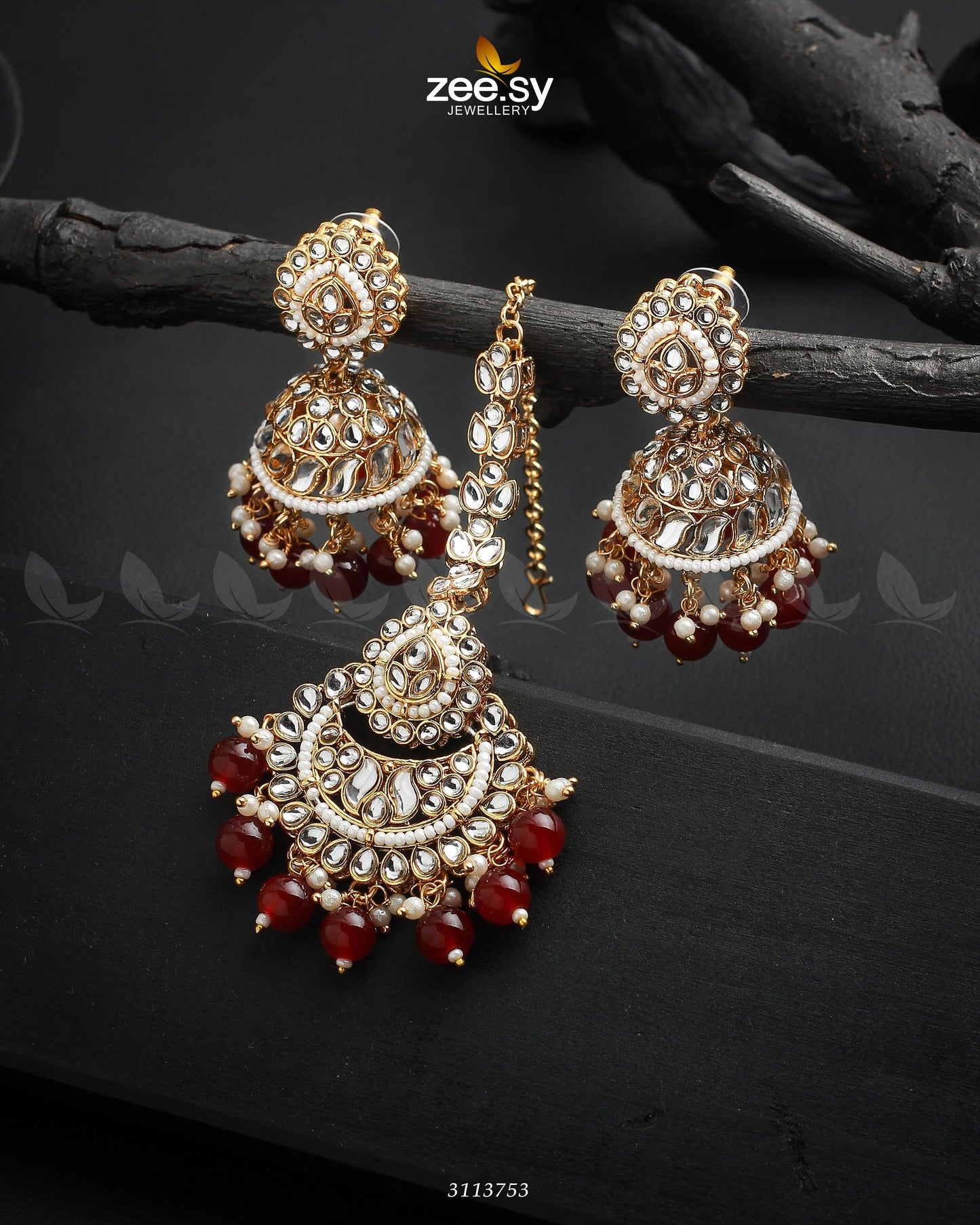 Rija Earrings Red