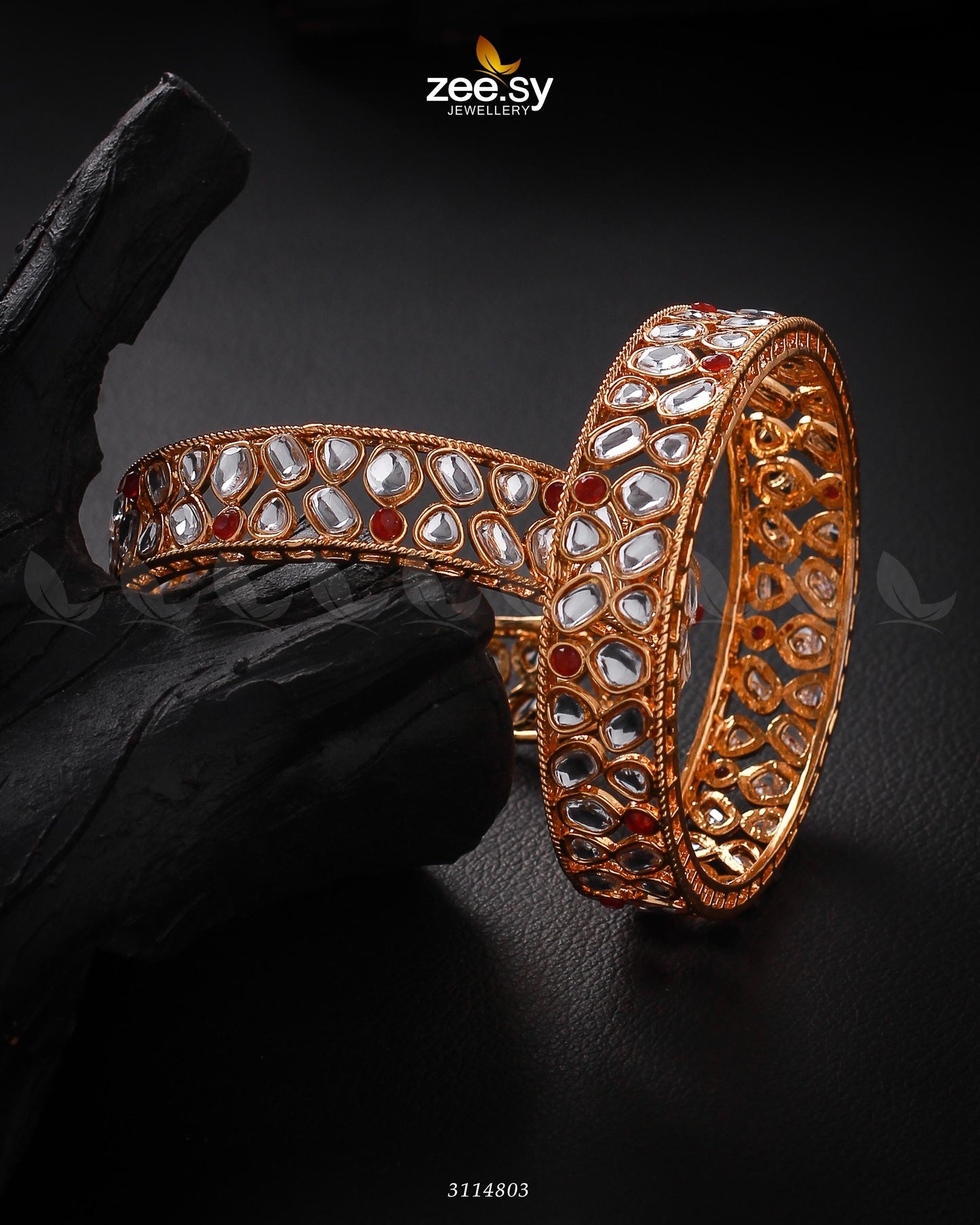 Saffron Bangles Ruby 2*8