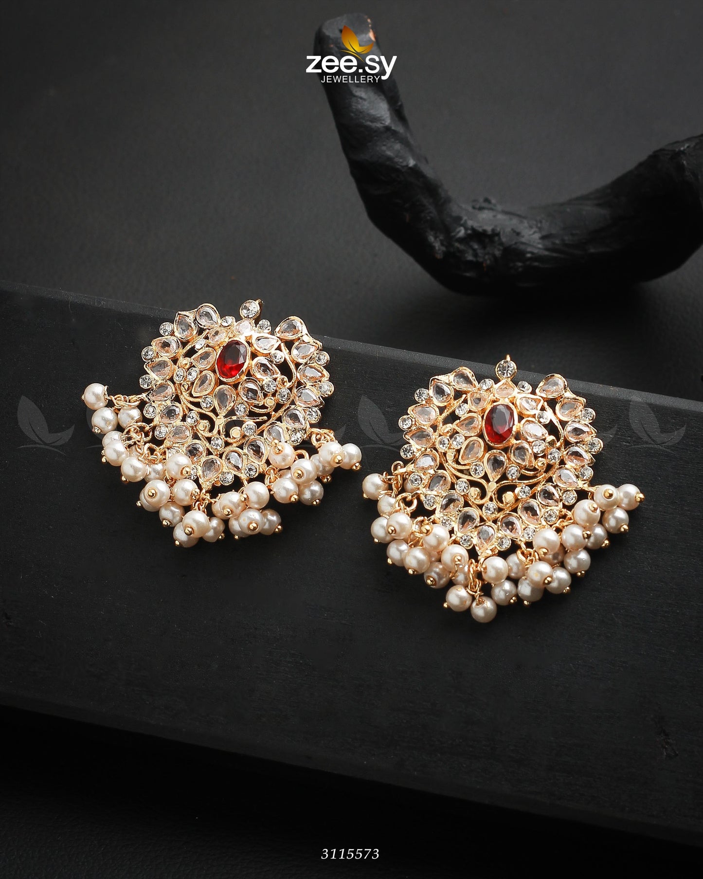 Luxuriant Earrings Red