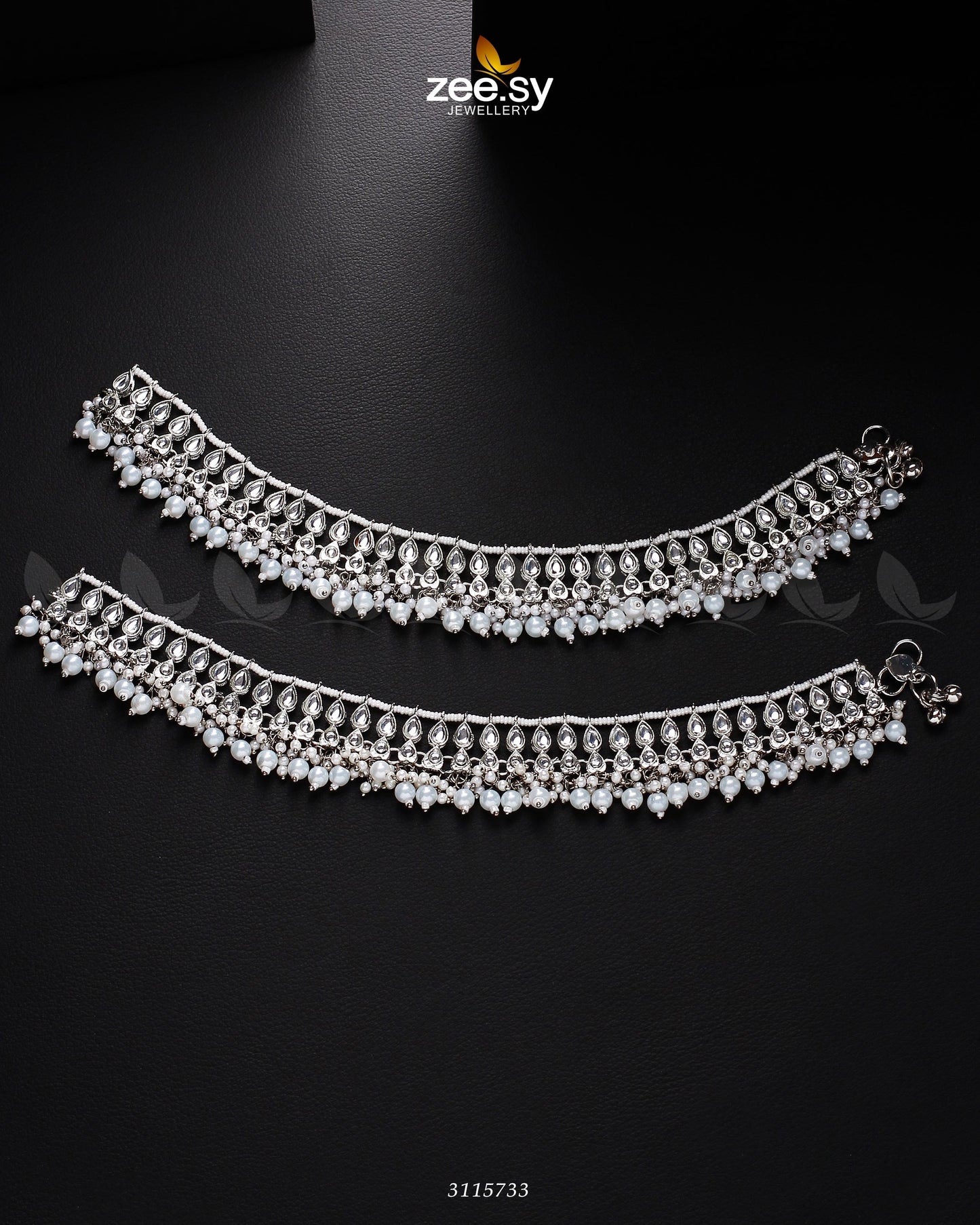 Atefeh Anklet Silver White