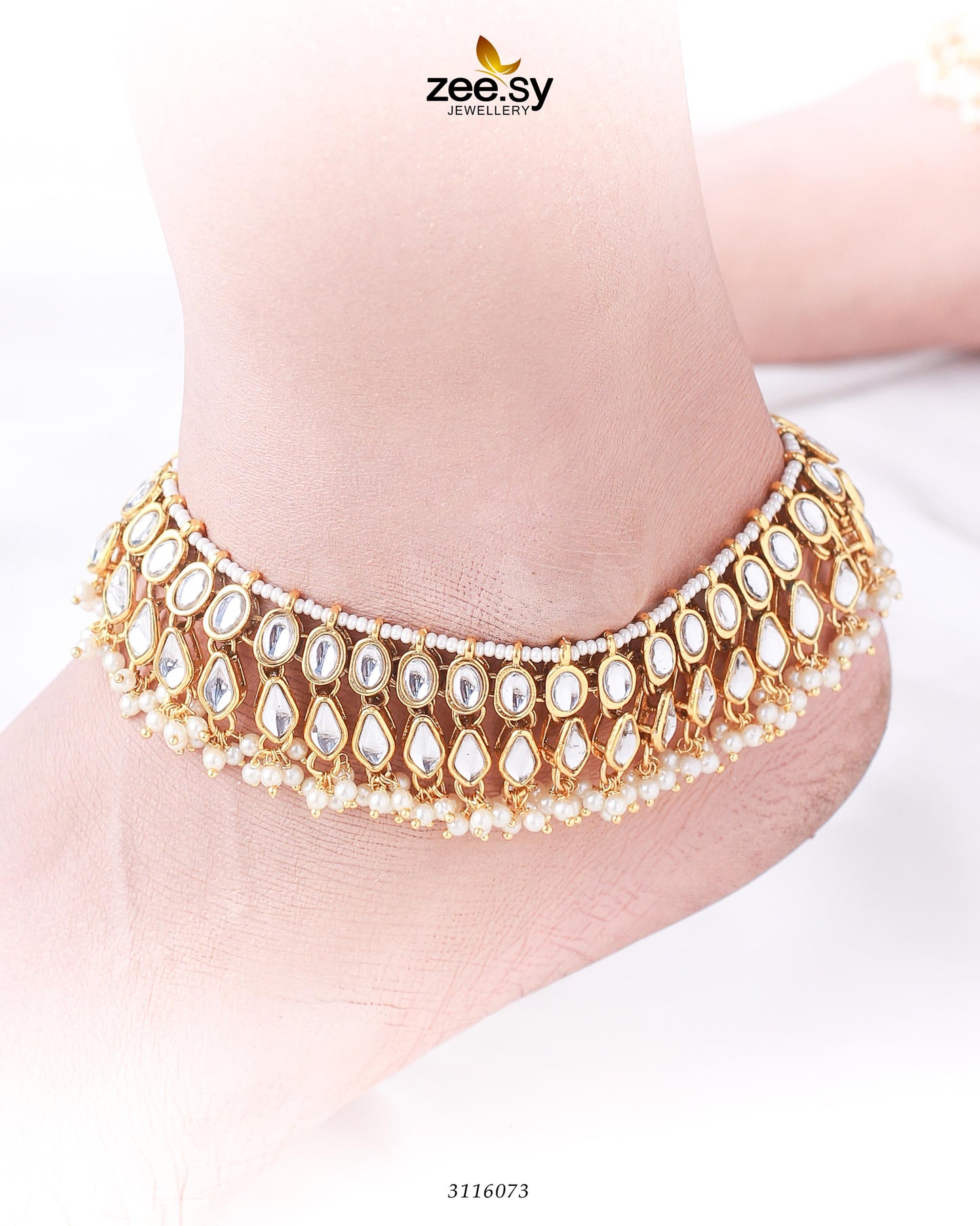 Orthoclase Anklet Golden white