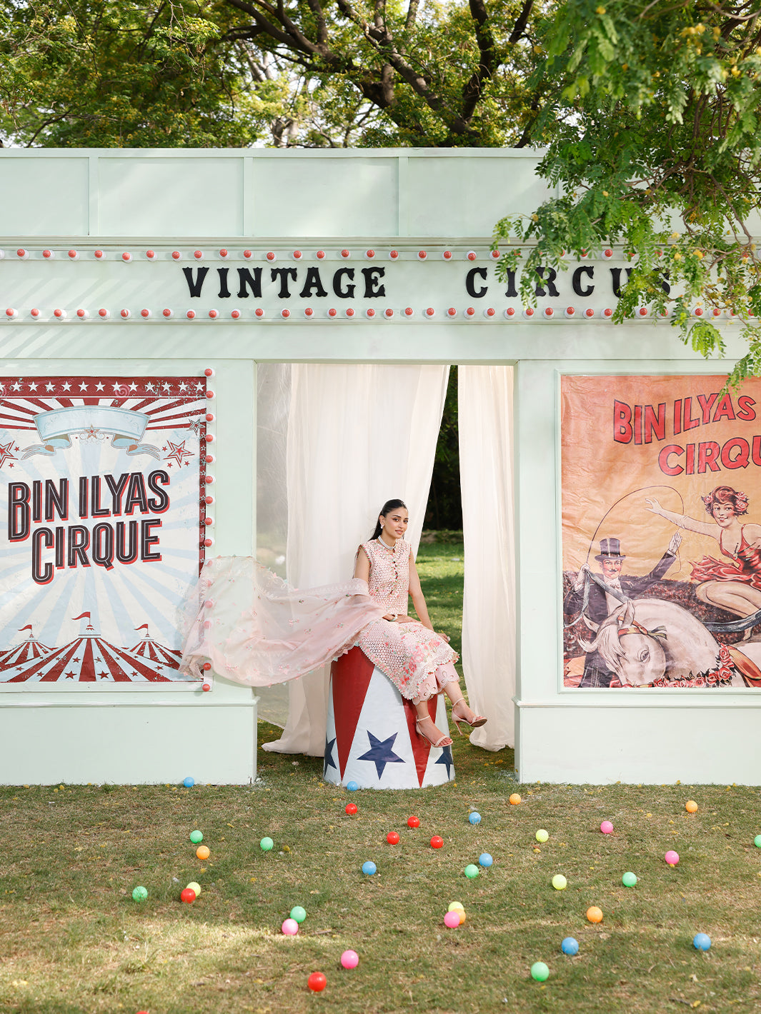 Bin Ilyas | Carnival Summer Edit 25 | 31 - A Custom Size Pink Lawn