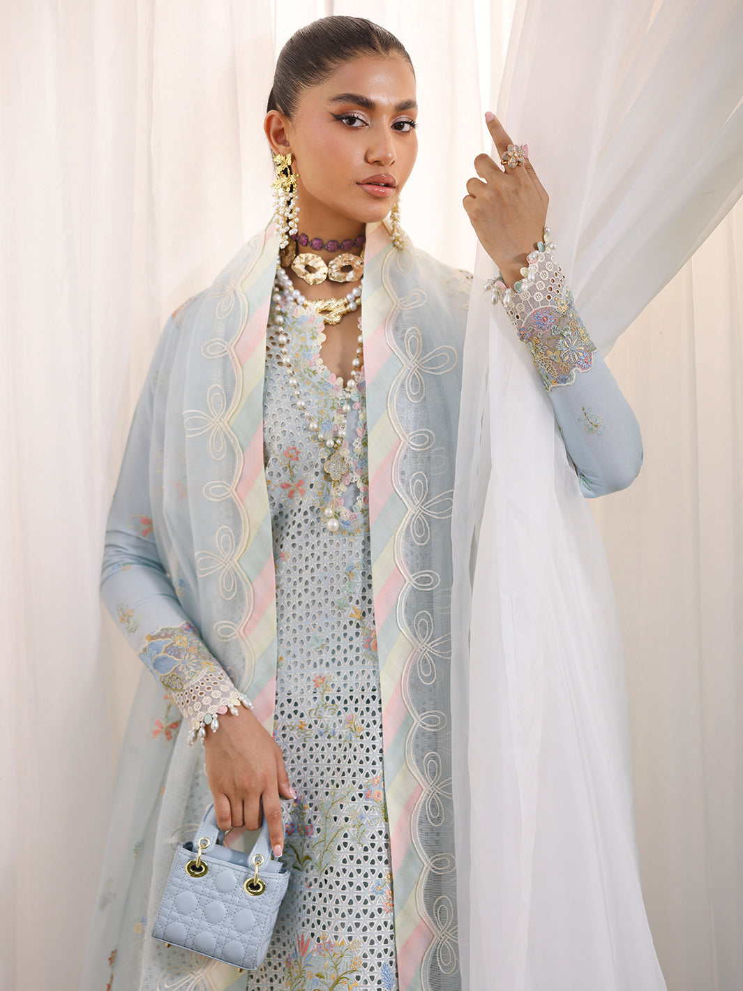 Bin Ilyas | Carnival Summer Edit 25 | 31 - B L Pale Aqua Lawn