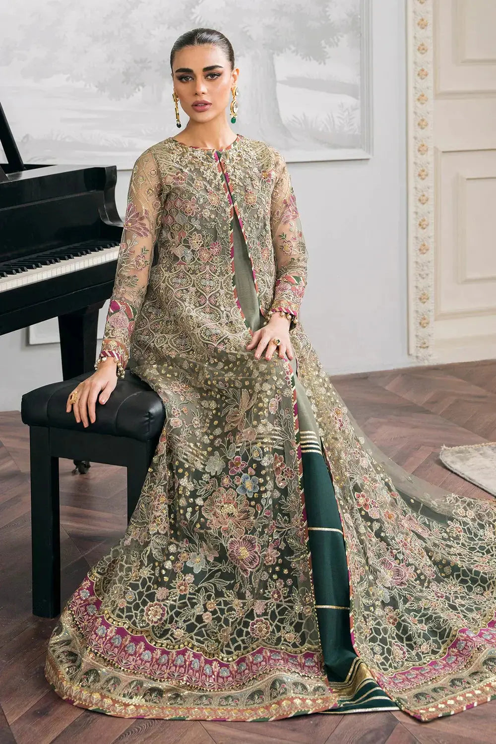 Baroque | Chantelle Embroidered Collection 2024 | CH12-02 - Pakistani Designer Dress - by Baroque | Type: Formal - 100% Original at Saira Sultan