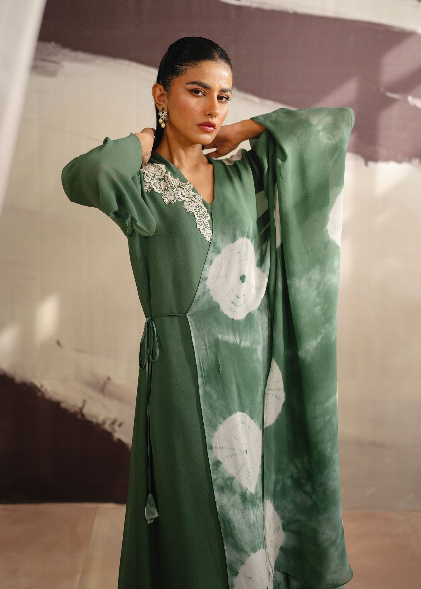 Mahgul | Eye of Cemal | Olive Sun M Eucalyptus Green Chiffon