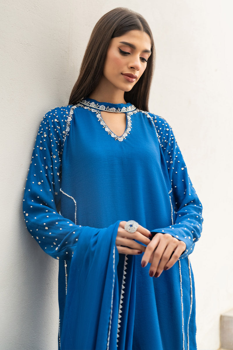 Chic Ophicial | Celenia Pret | Electric Blue Custom Size Electric Blue Pure Sheesha Silk