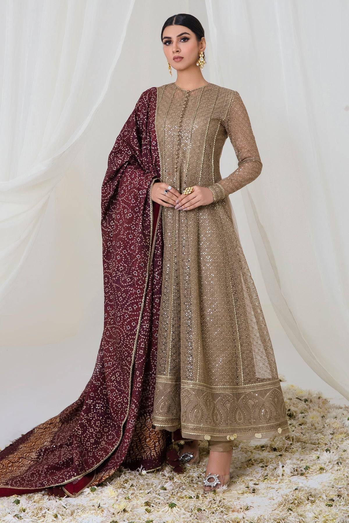 Jazmin | Embroidered Collection | HAZEL HYPE - Pakistani Designer Dress - by Jazmin | Type: Luxury - 100% Original at Saira Sultan