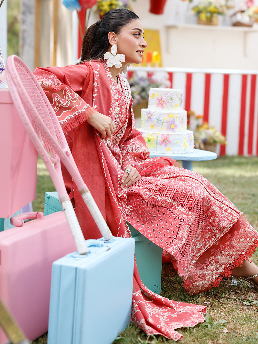 Bin Ilyas | Carnival Summer Edit 25 | 32 - A Custom Size Candy Pink Lawn