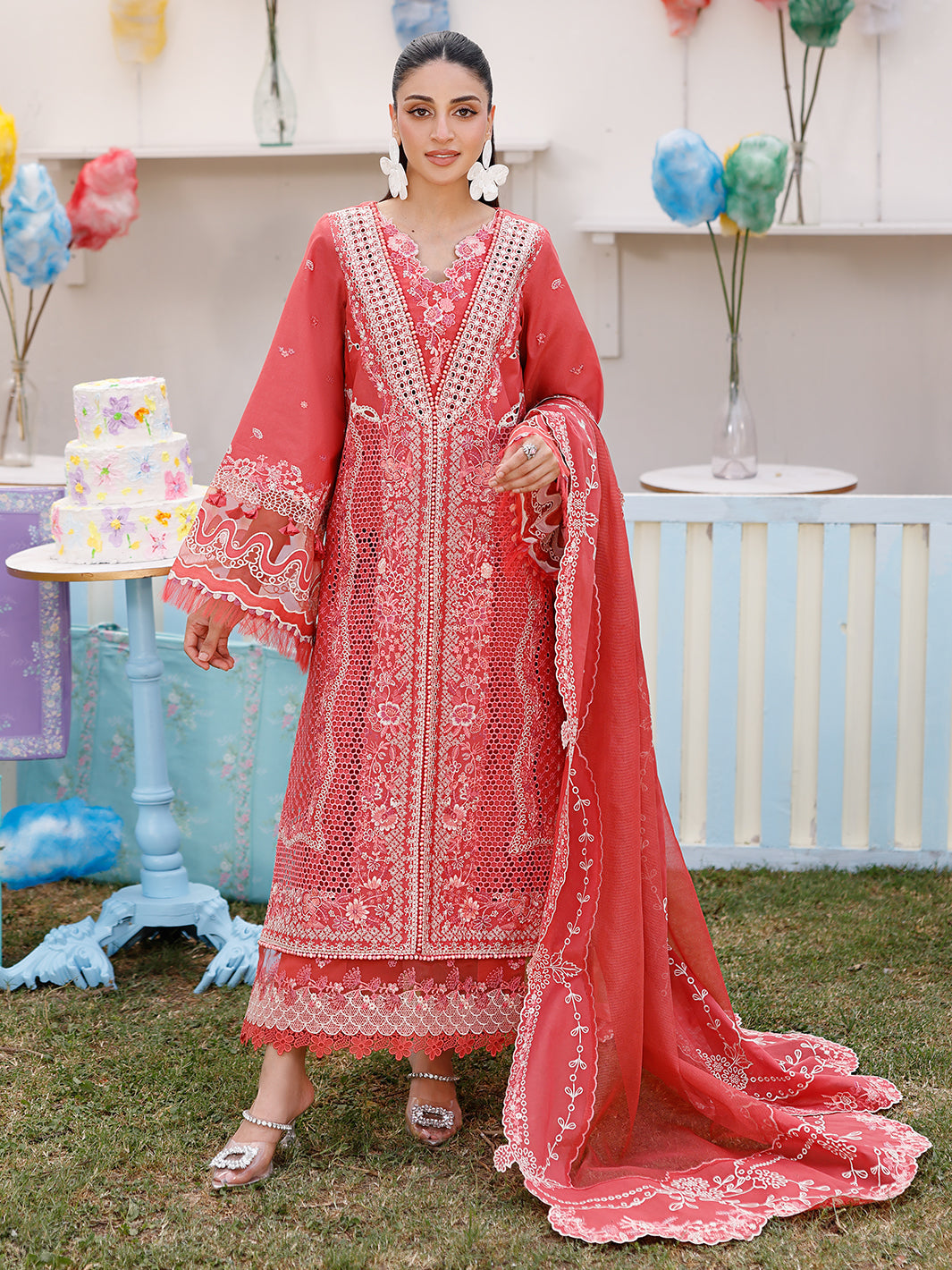 Bin Ilyas | Carnival Summer Edit 25 | 32 - A XS Candy Pink Lawn
