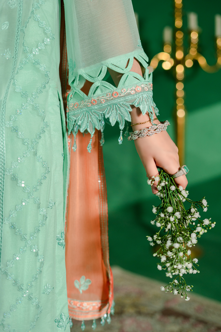 Zebtan | Farmaish Formals | FC-02 XL Mint Green Chiffon