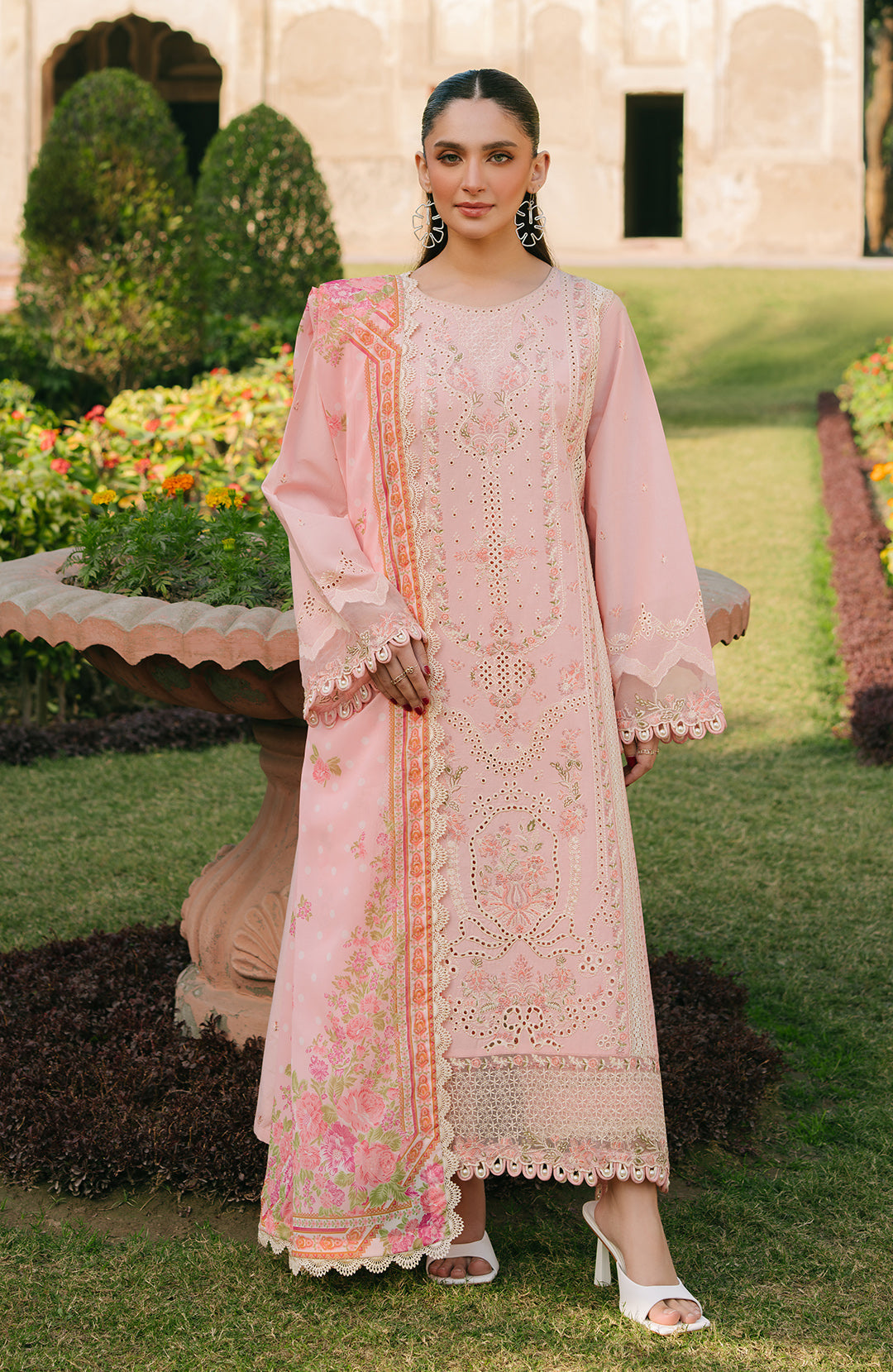 Fiona | Sarang Lawn 25 | Cemila Custom Size Pink Lawn