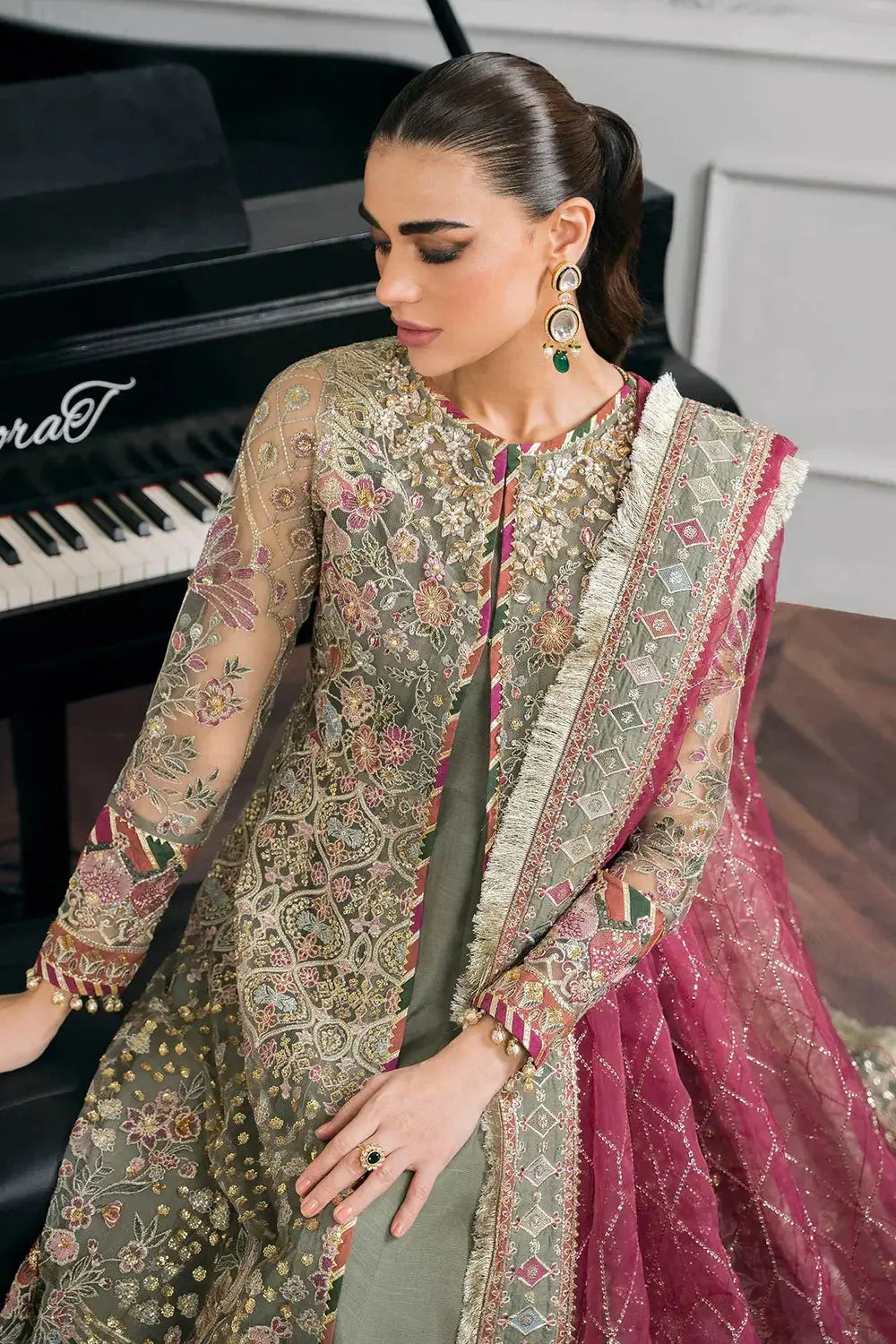 Baroque | Chantelle Embroidered Collection 2024 | CH12-02 - Pakistani Designer Dress - by Baroque | Type: Formal - 100% Original at Saira Sultan