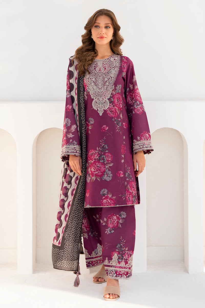 Jazmin | Ready to Wear 25 | RTW-1068 L Wine Lawn