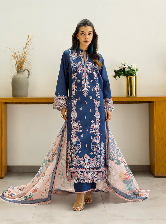 Zainab Chottani | Tahra Lawn 25 | Elisa S Blue Lawn