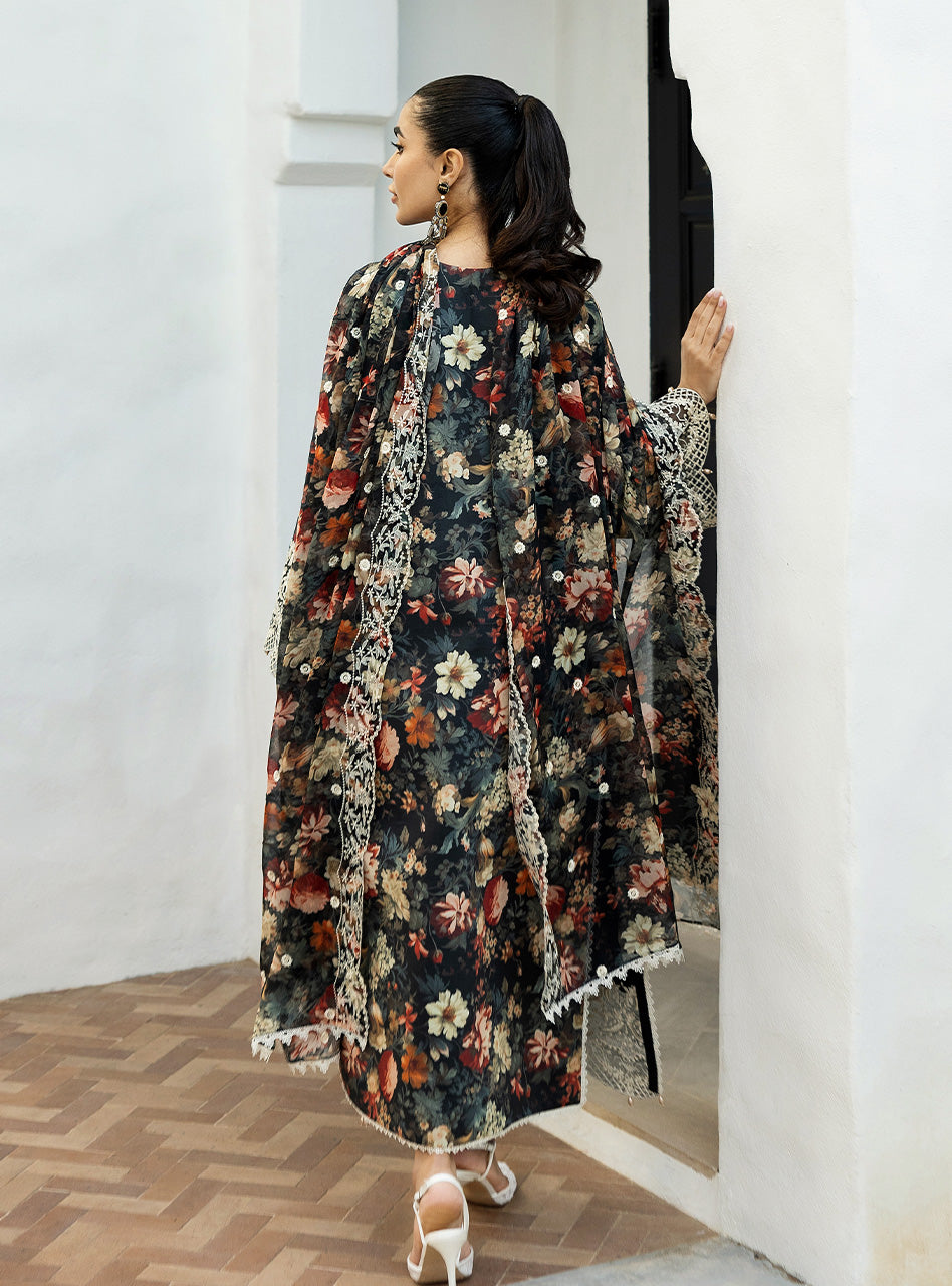 Zainab Chottani | Chikankari 25 | Reeya - 10A S Black Chikankari