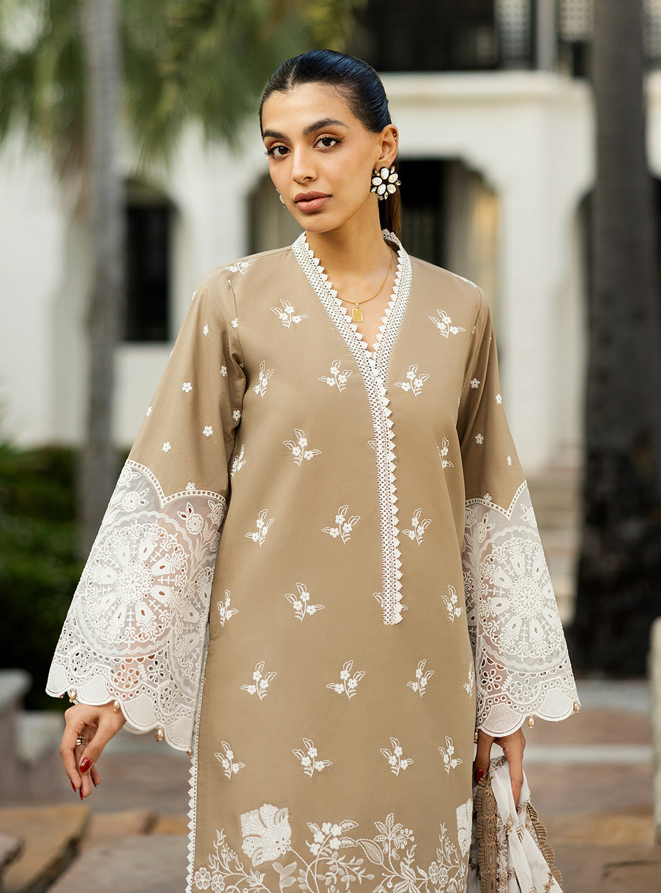 Zainab Chottani | Chikankari 25 | Sia - 11A L Sand Chikankari