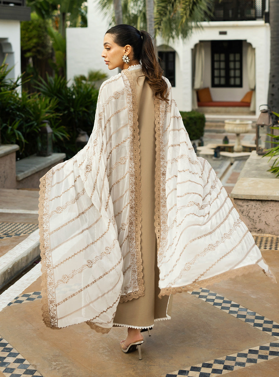 Zainab Chottani | Chikankari 25 | Sia - 11A S Sand Chikankari