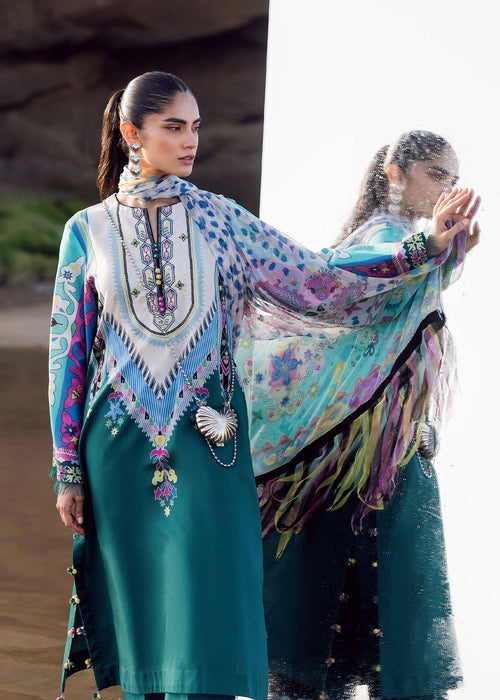 Sadaf Fawad Khan | Siraa Lawn 25 | Surf Gypsy M Sea Green Lawn