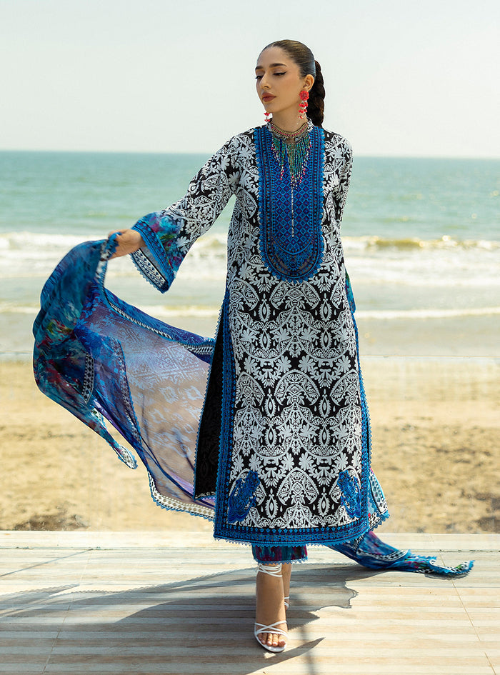 Zainab Chottani | Tahra Lawn 25 | Bella S Blue Lawn
