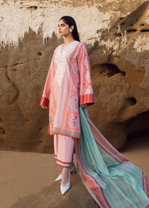 Sadaf Fawad Khan | Siraa Lawn 25 | Bows & Ribbons L Pink Lawn