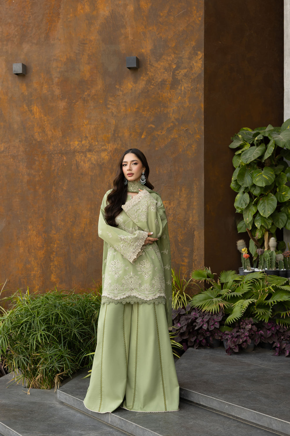 Florent | Eid Collection | FEF - 1A L Mint Green Chikankari