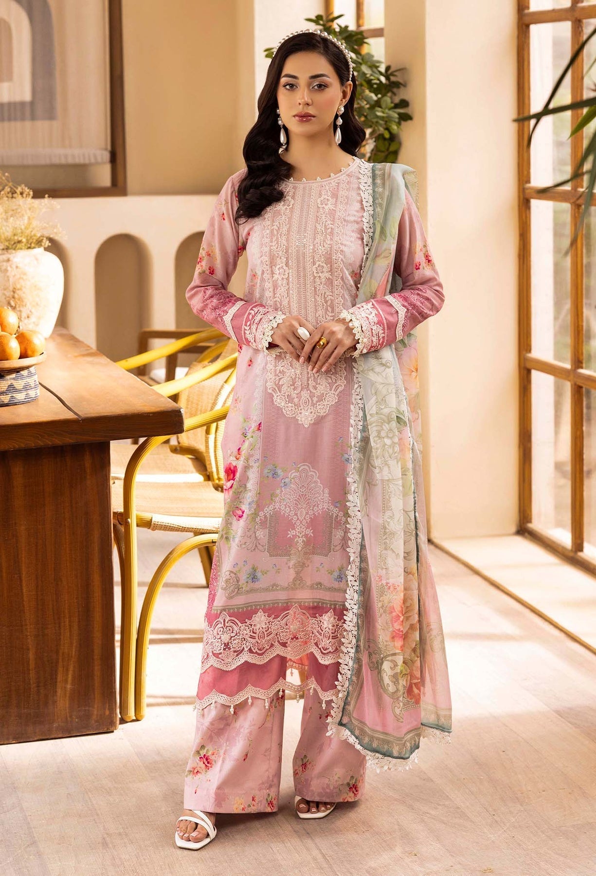 Adans Libas | Chantelle Print Lawn | CHANTELLE 99957 XS Light Pink Lawn