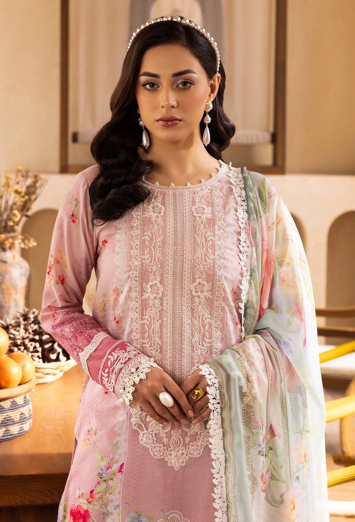 Adans Libas | Chantelle Print Lawn | CHANTELLE 99957 M Light Pink Lawn