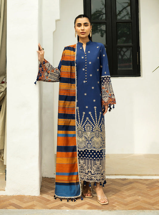 Zainab Chottani | Chikankari 25 | Elma - 3B XS Royal Blue Chikankari